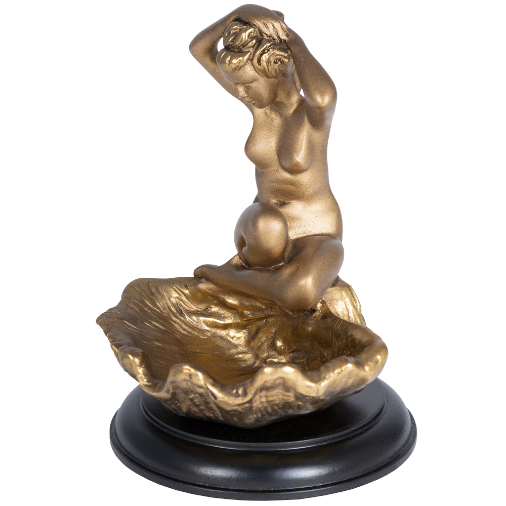 22570 Подставка для украшений Девушка на ракушке Бронза BOGACHO 4627138204672 - Вид №2