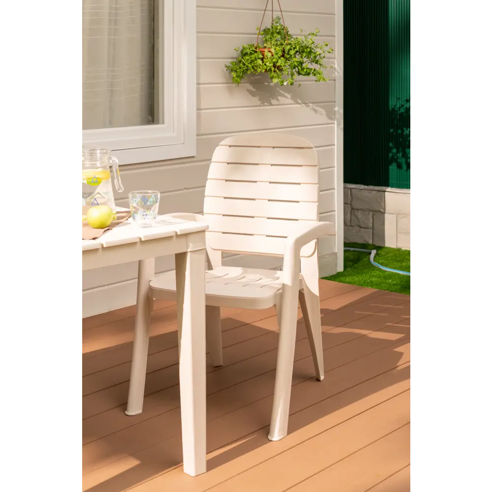 Кресло садовое Прованс 600x580x915 мм, цвет серый ЭЛЛАСТИК-ПЛАСТ STLM-2177863 - Вид №3