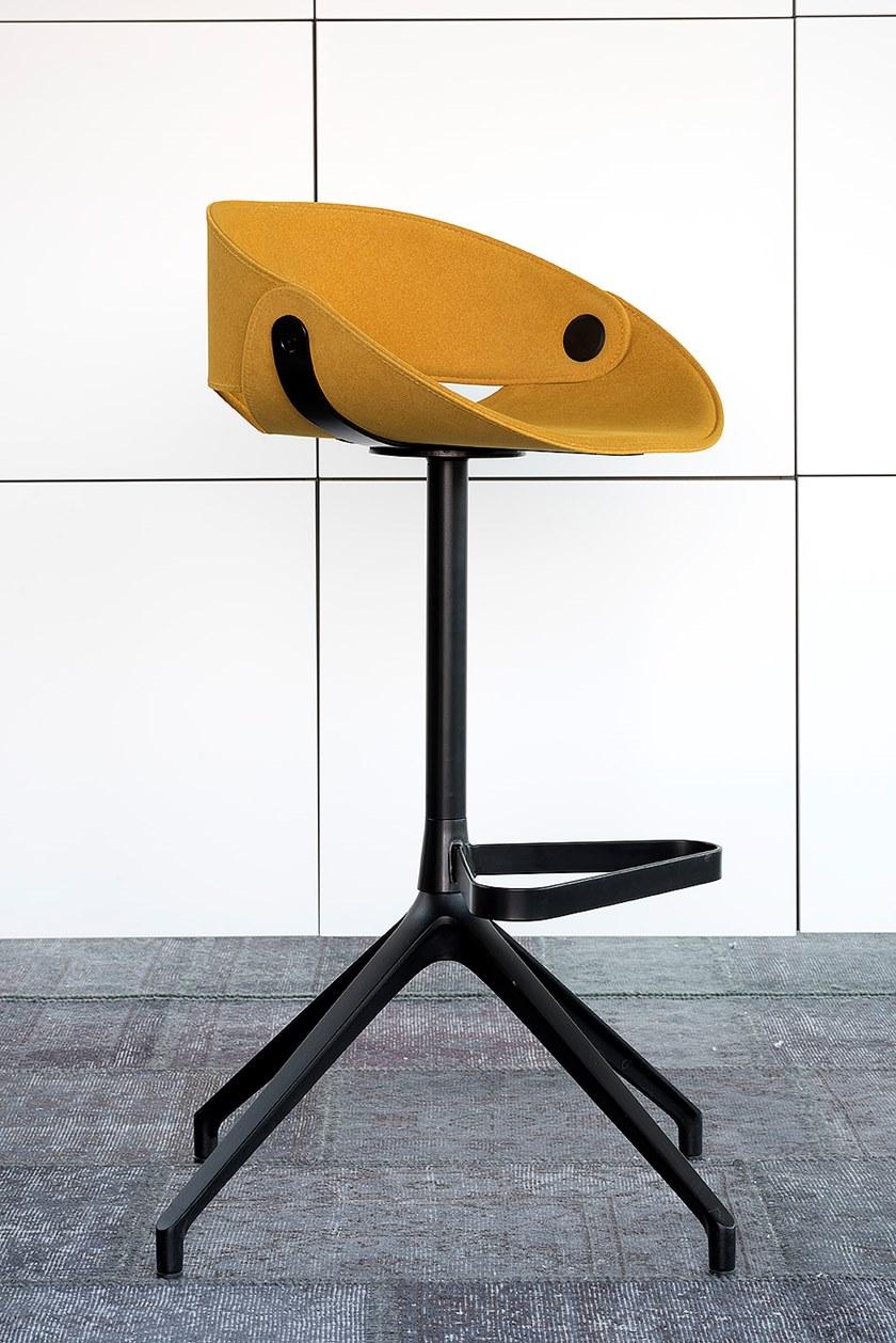 Tonon Высокий поворотный табурет из ткани с подставкой для ног [email protected] 923.41 - Вид №1