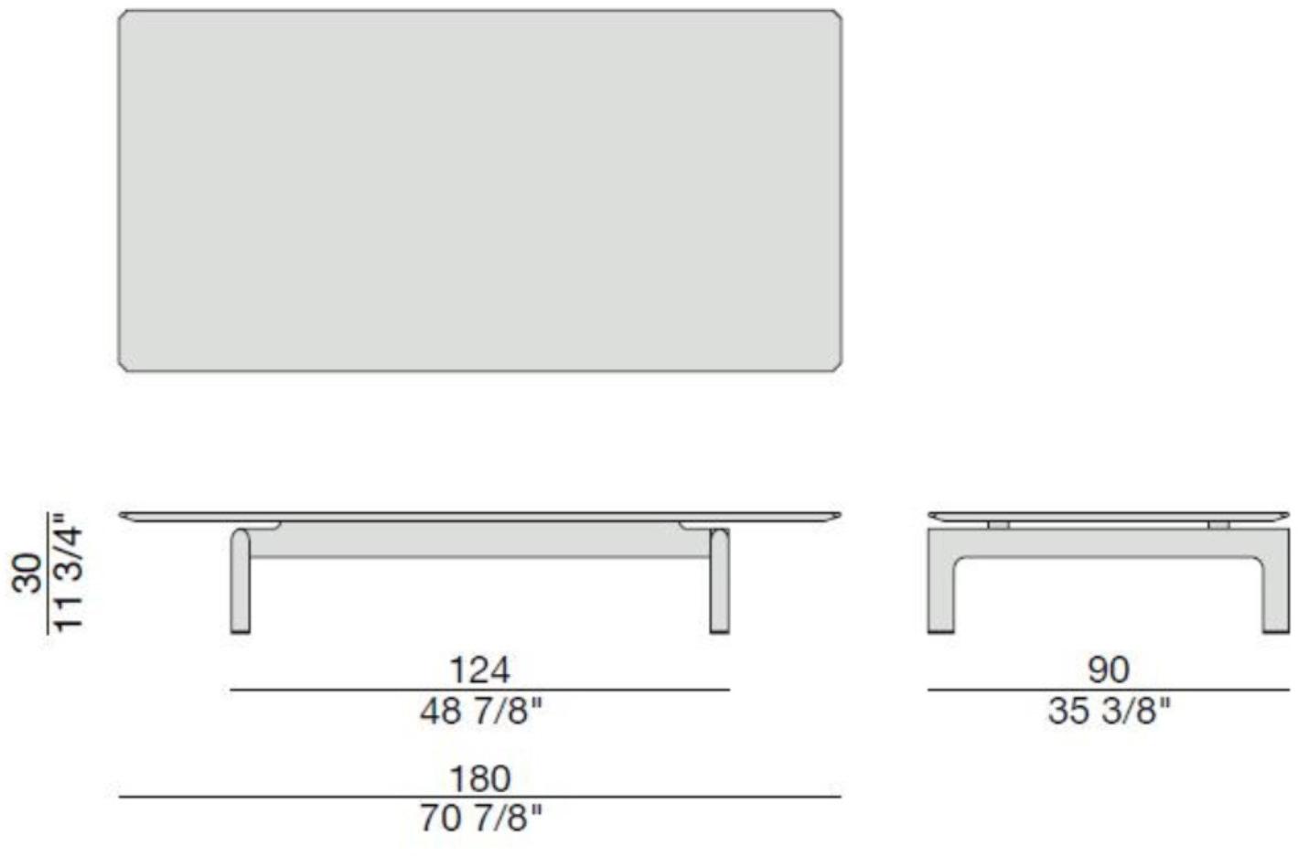 Porada Прямоугольный мраморный журнальный столик для гостиной Eighteen sun-id-1503074 - Вид №3