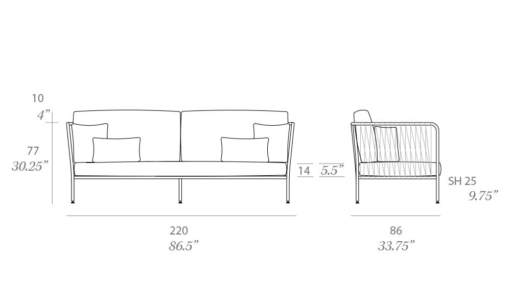 Ткань сад диван EXPORMIM гнездо ARCH-00063709 - Вид №3