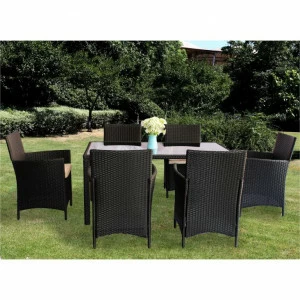 Стол обеденный, искусственный ротанг Helsinki ЭКО ДИЗАЙН PATIO 129667 Бежевый;коричневый