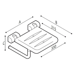 ABS складное сиденье для душа