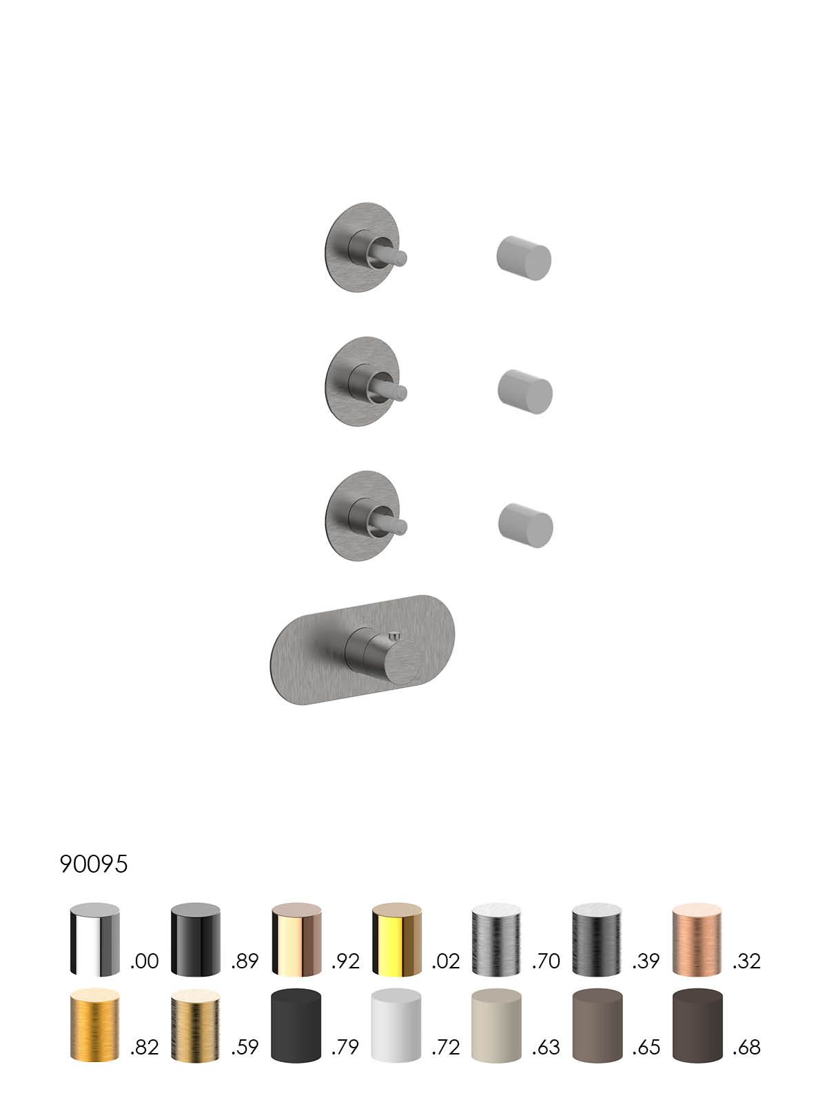 Термостатический смеситель для душа с 4 отверстиями Rubinetterie Frattini отдельная эстетика ARCH-00038079 - Вид №5