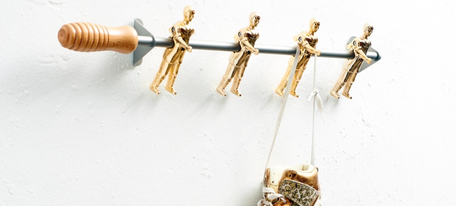 058469 Вешалка 4, золотые футболисты RS Barcelona Champions Santreyd  - Вид №2