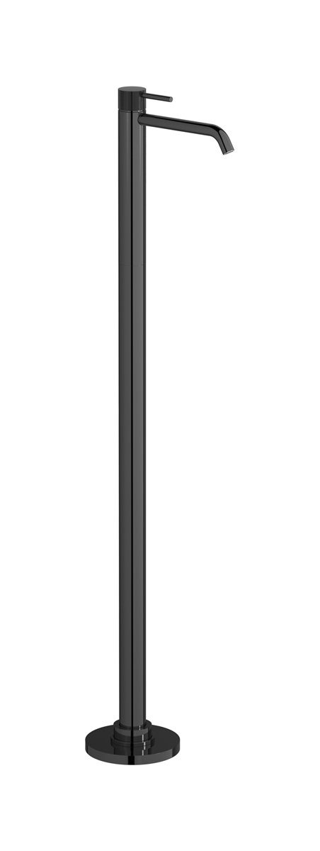 Высокий смеситель для напольной раковины в комплекте с донным клапаном. WE ARE IB id299cf Black Chrome Industria