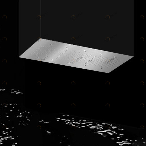 Тропический душ 2000х1000 PIASRET20004CNT_IXS Geda Nextage Shower Plates с четырьмя каскадами, небулайзерами и хромотерапией Душевая головка Shower Plates PIASRET20004CNTIXS