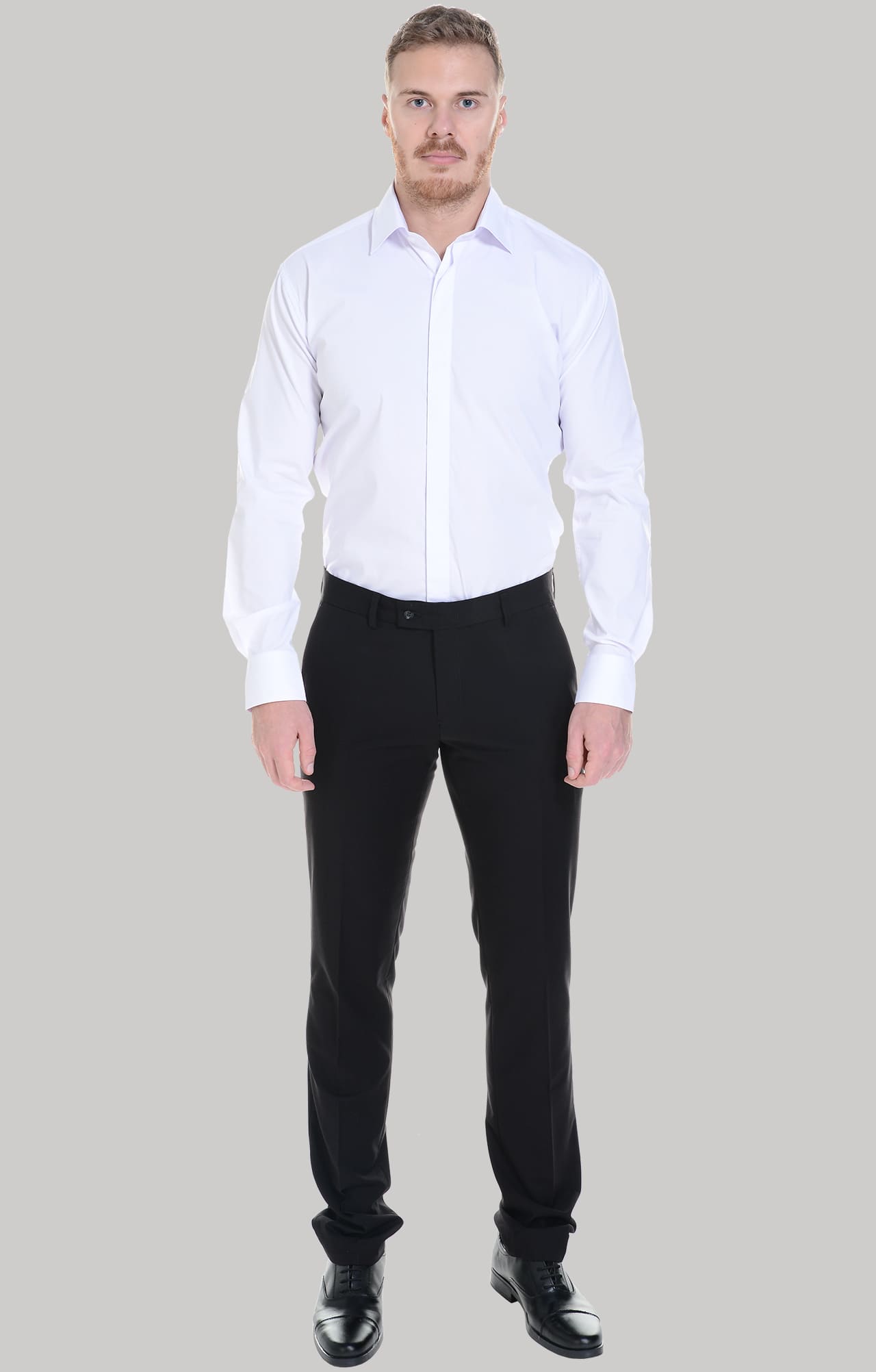 62469 Рубашка мужская  white El-Risto  Корпоративная одежда  размер 43/176-182  - Вид №5