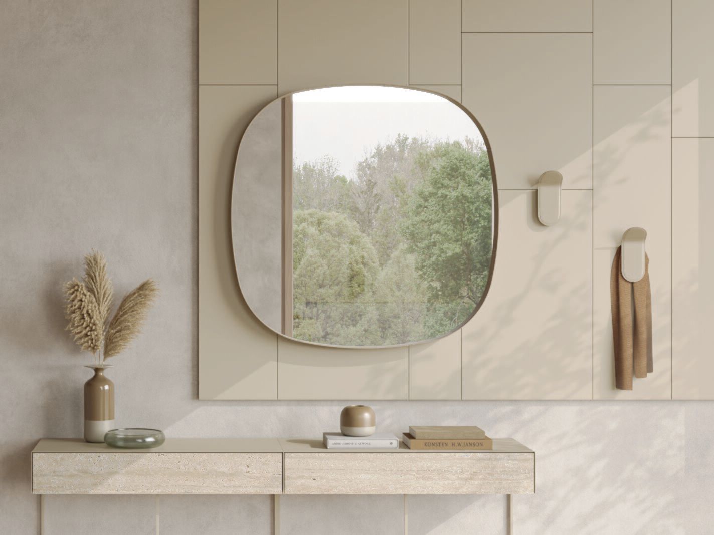 Настенное кожаное зеркало Ronda Design CANDY ARCH-00019673