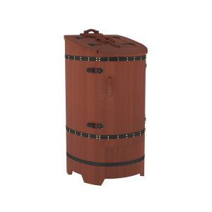 924 Фитобочка со скосом "Премиум" цвет спелая вишня, покрытие тиковым маслом, фурнитура черная Alyarus