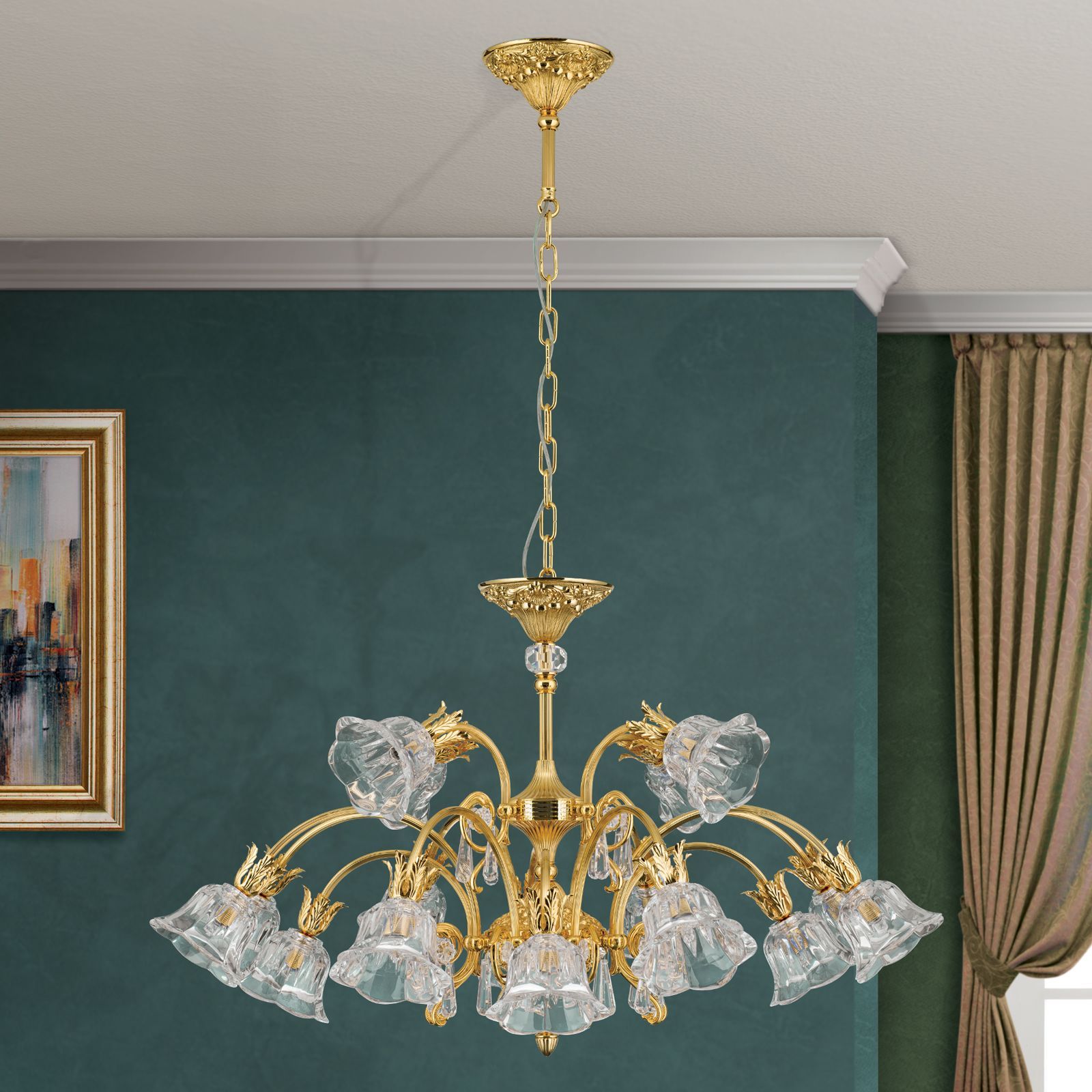 Латунь и хрустальная люстра Orion La Boheme ARCH-00061998 - Вид №3