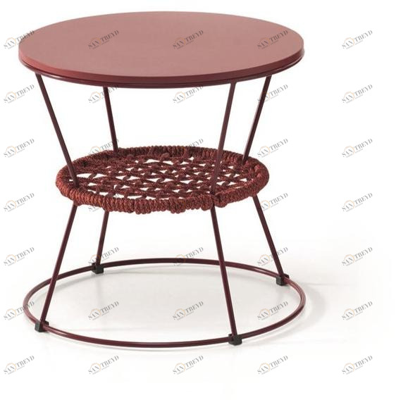 Saba Italia Круглый журнальный столик из железа с полкой для журналов Ziggy sun-id-1405935