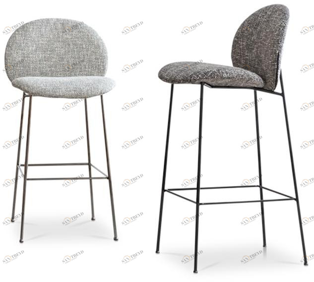 Saba Italia Высокий табурет из ткани со спинкой Ola sun-id-1438106