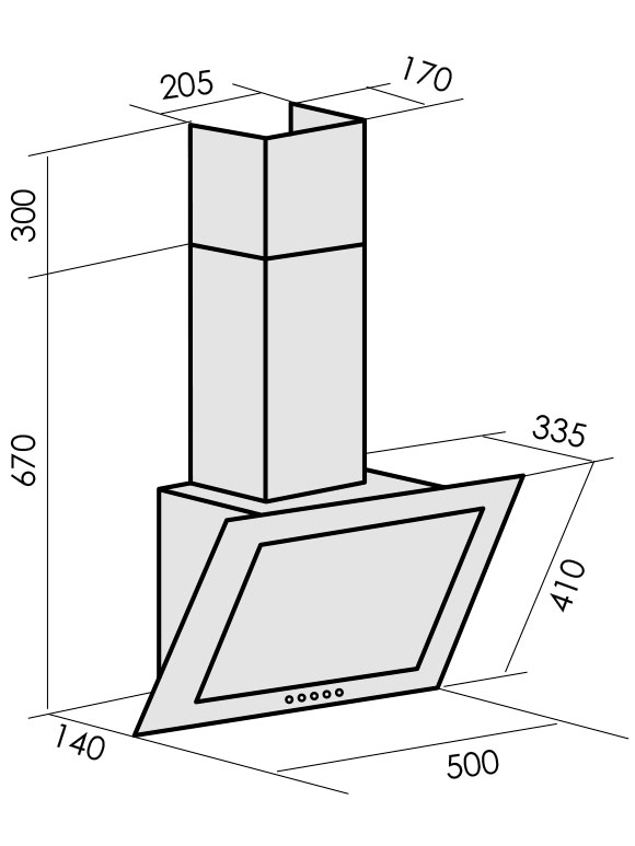 8130127 Вытяжка наклонная MBS GALTONIA 150 GLASS белый/белый STDN-0106347 - Вид №15
