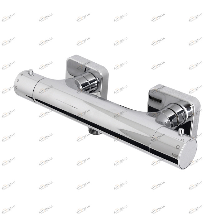 Настенный термостатический смеситель для душа 1/2 '' с восковым термостатическим элементом. Встроенный обратный клапан. Остановка безопасности при 38ºC и кнопка ECOSTOP. Межосевое расстояние 150 +/- 20 мм. Расход - 21 л / мин. при 3 барах.  Urban NOKEN 10 100100744