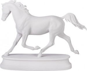 10620674 Императорский фарфоровый завод Набор подарочный "Конь Арабской породы Белый" Фарфор твердый