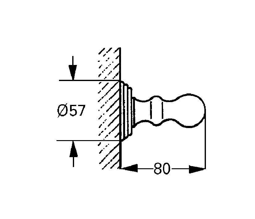 40052000 Крючок для халата Grohe Sinfonia хром - Вид №1