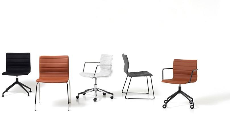 Diemme 4-спицевый тканевый стул с подлокотниками для залов ожидания Miss sun-id-1419359 - Вид №4