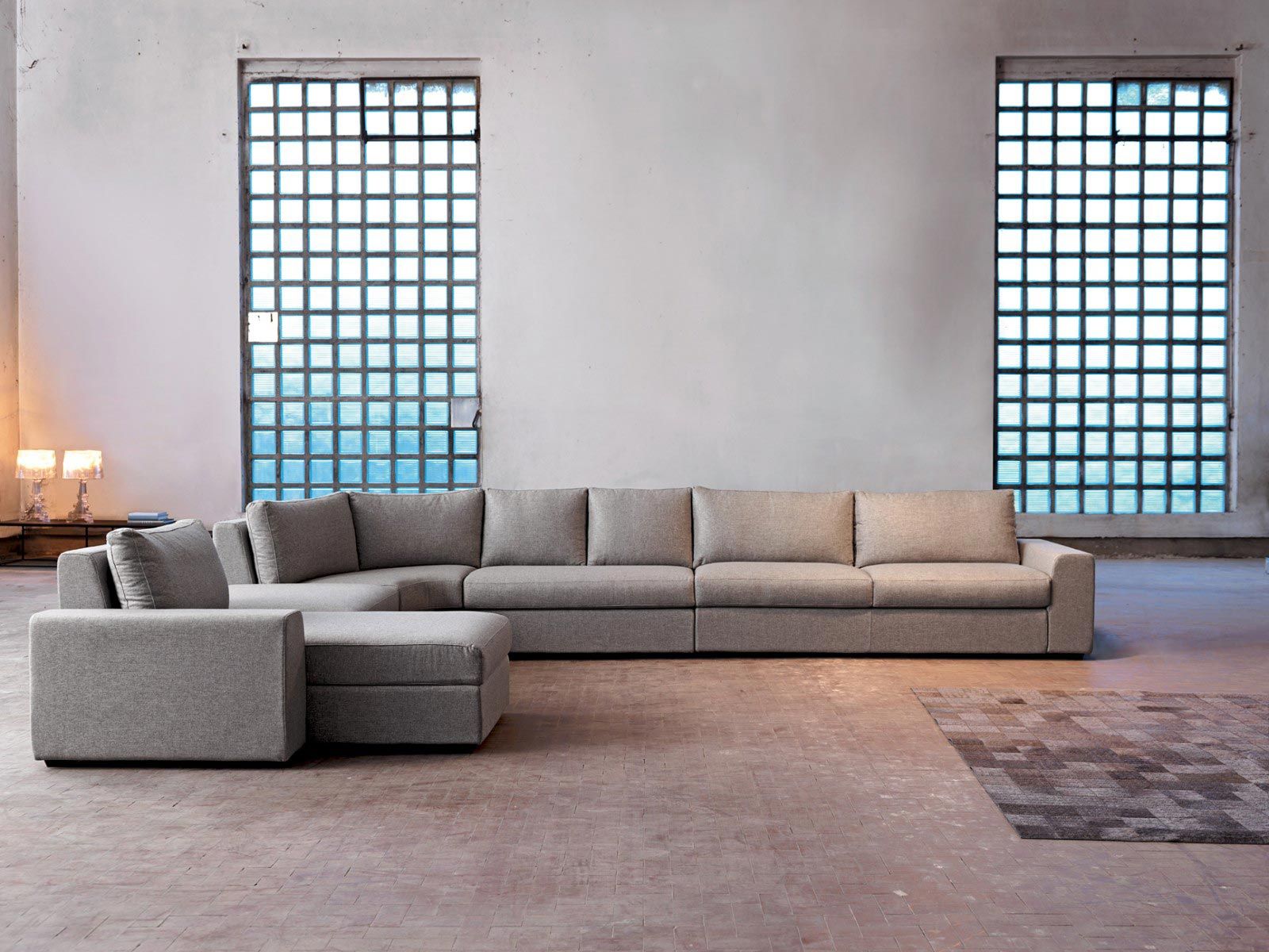 Угловой диван из ткани с полуостровом Domingo Salotti ARCH-00062483