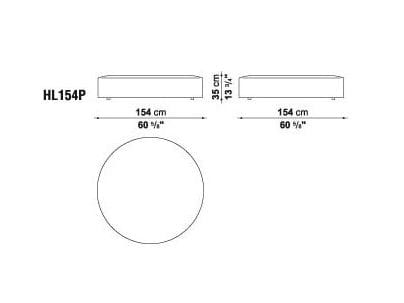 Круглый пуф из ткани B&B Italia Гарри ARCH-00016010 - Вид №1