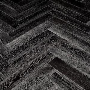 Паркет Ёлка Marco Ferutti Hermitage Неро Дуб Любая на выбор с брашью (Текстурированная) 610х122 мм.