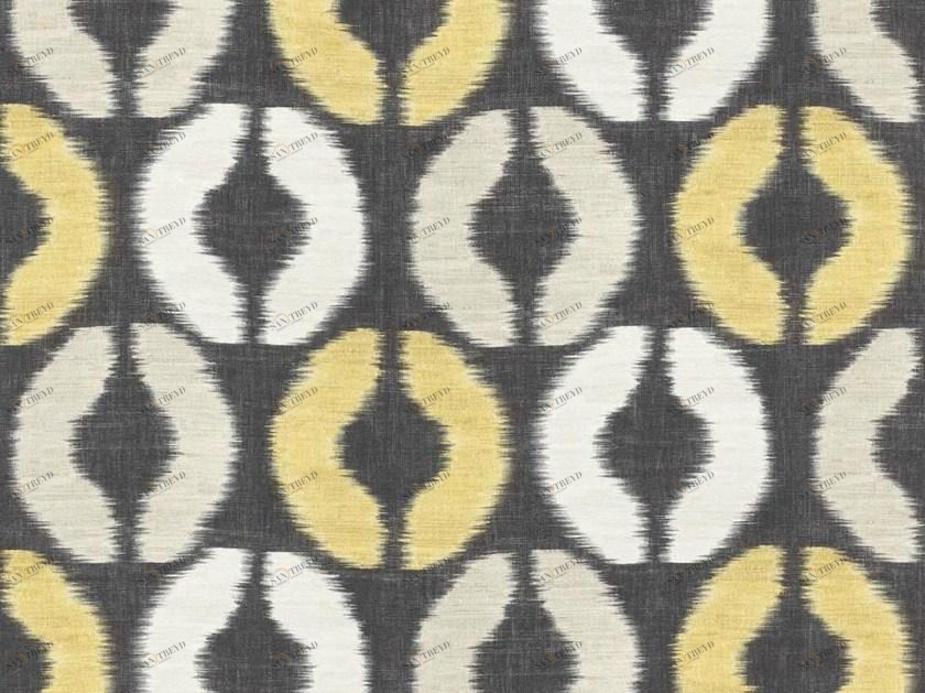 Dedar Моющаяся разноцветная льняная ткань с графическими мотивами sun-id-1497446