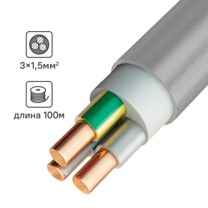 Электрический кабель Угличкабель NYM-J 3x1.5 100 м 89456223 STLM-2182567