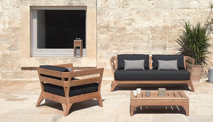 Ethimo Садовое кресло из тика с подлокотниками Village Vipo0100 - Вид №4