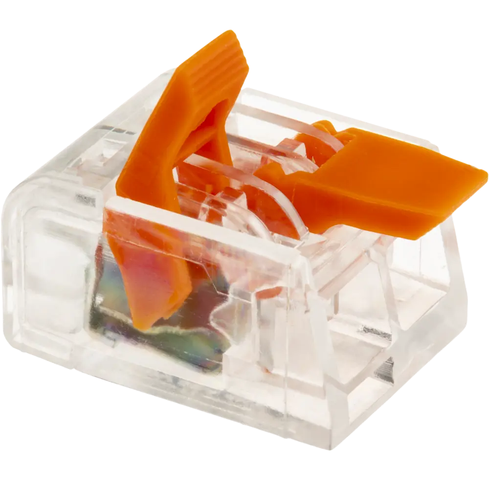 84509772 Клеммы соединительные монтажные с рычажком Duwi СМК 223-412 2-проводные 4мм² прозрачные 5шт 26612 9 STLM-1102142  - Вид №3