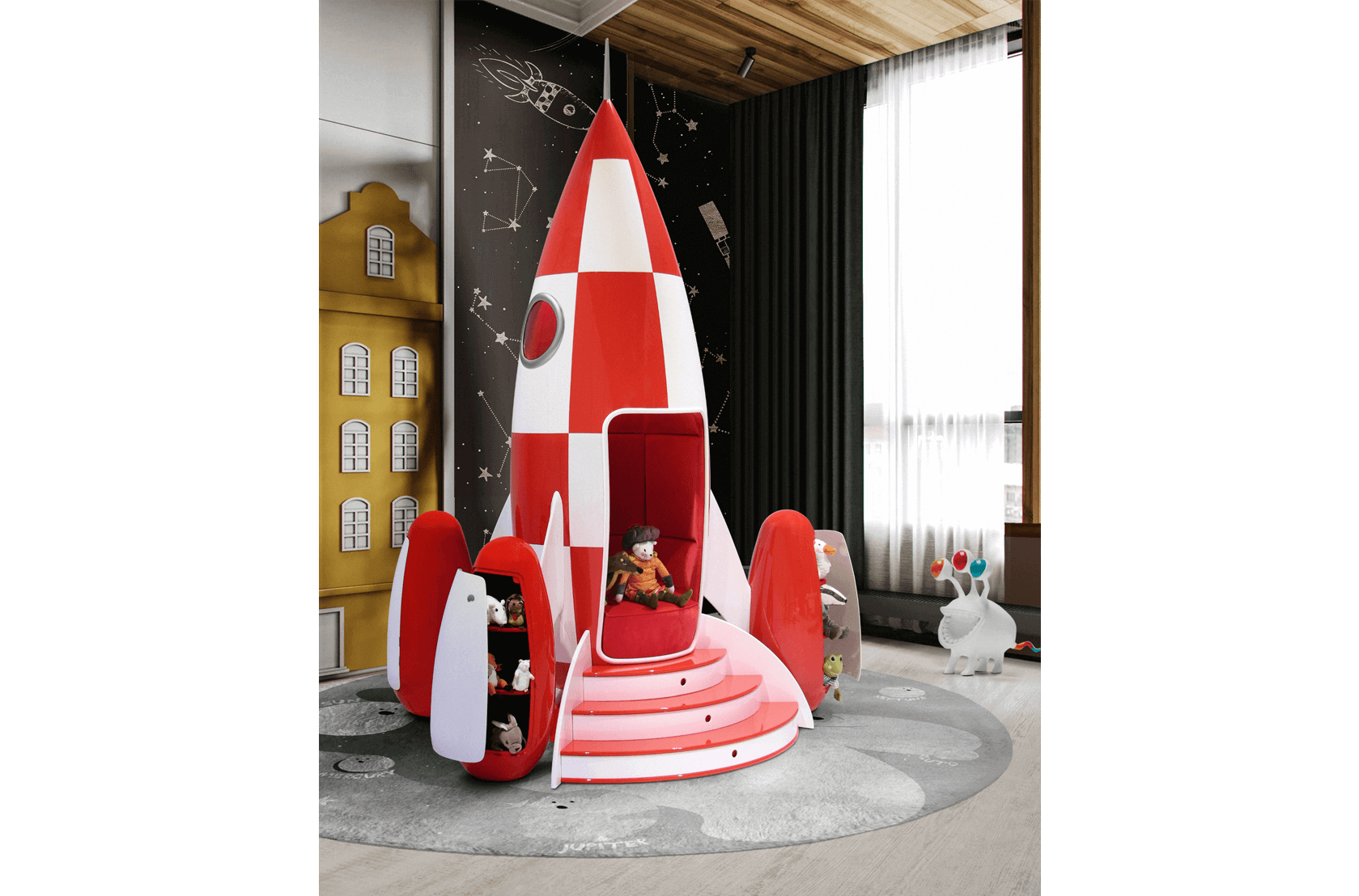 CIST679 Детские ковры Планета вечеринок Раунд Circu  - Вид №2