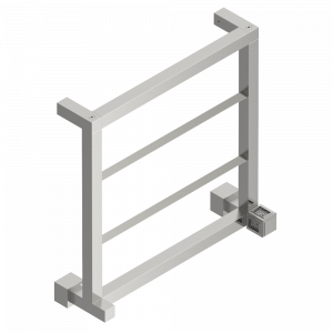 A2A-TWS4H1 Полотенцесушитель Современный квадратный, 4 перекладины, 520 мм x 510 мм, водяной, с 1 декоративной рукояткой Thg-paris Metropolis Матовый никель