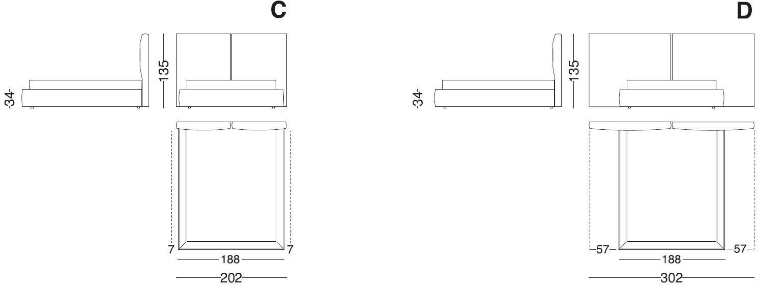 Vibieffe Кровать из ткани с мягким изголовьем 50 italo sun-id-1488722 - Вид №11