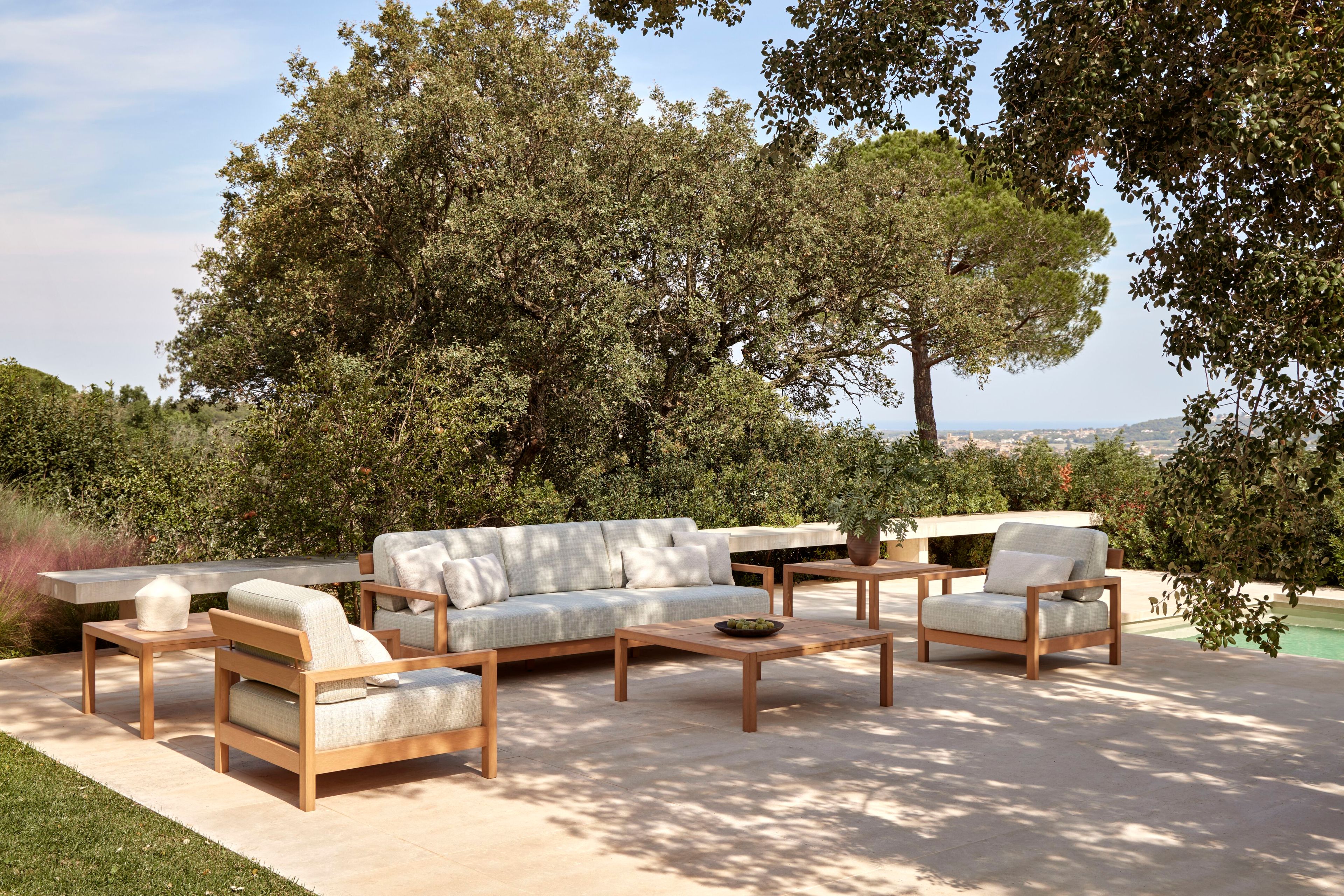 3-местный тканевый садовый диван POINT Kubik ARCH-00062267 - Вид №6