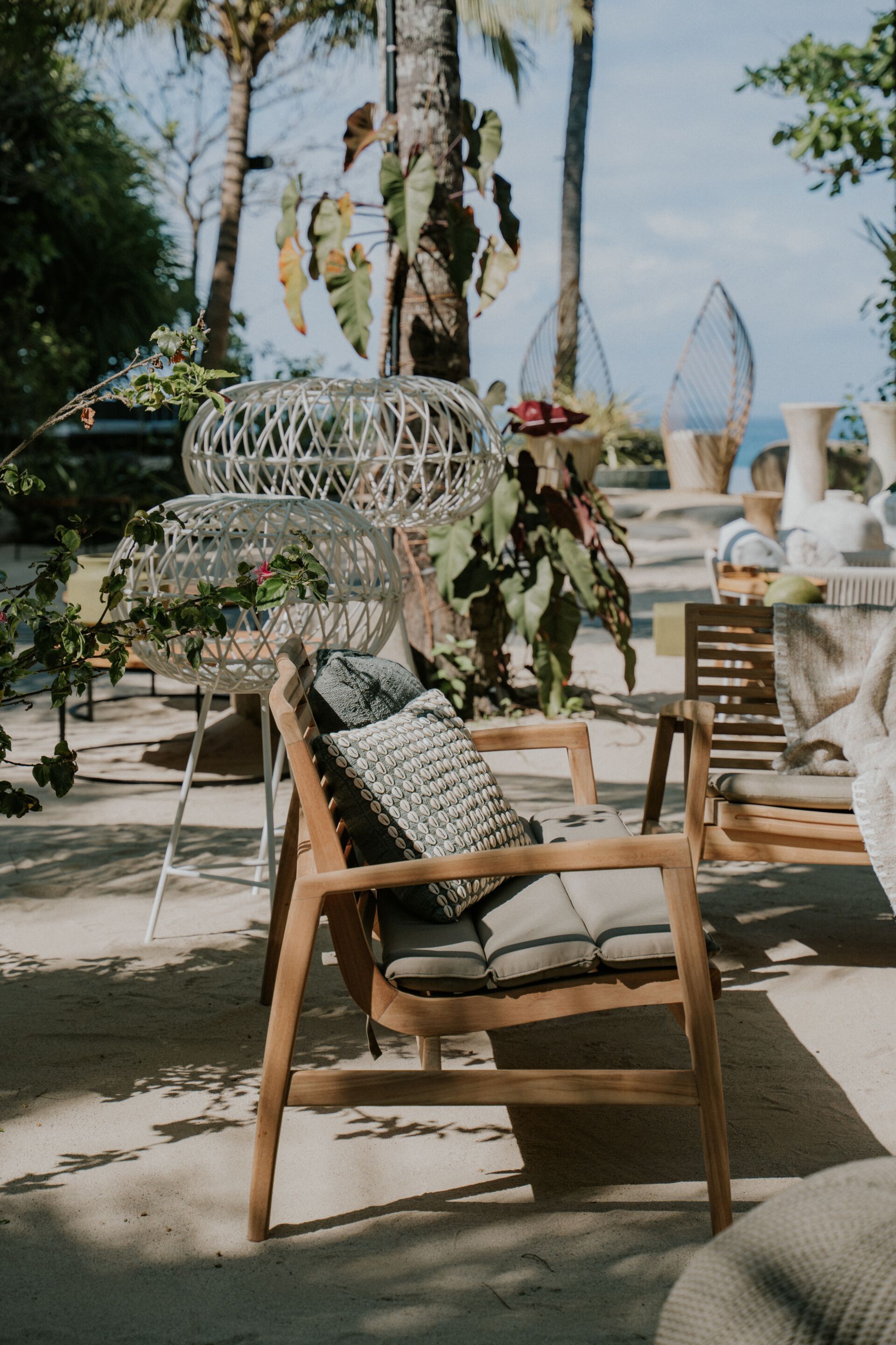 Садовая скамейка из тикового дерева со спинкой cbdesign ралли ARCH-00130565 - Вид №9