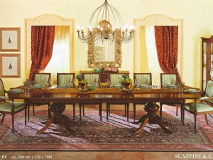 SCAPPINI & C Обеденный стол прямоугольной формы раздвижной из вереска 35th anniversary 338/re