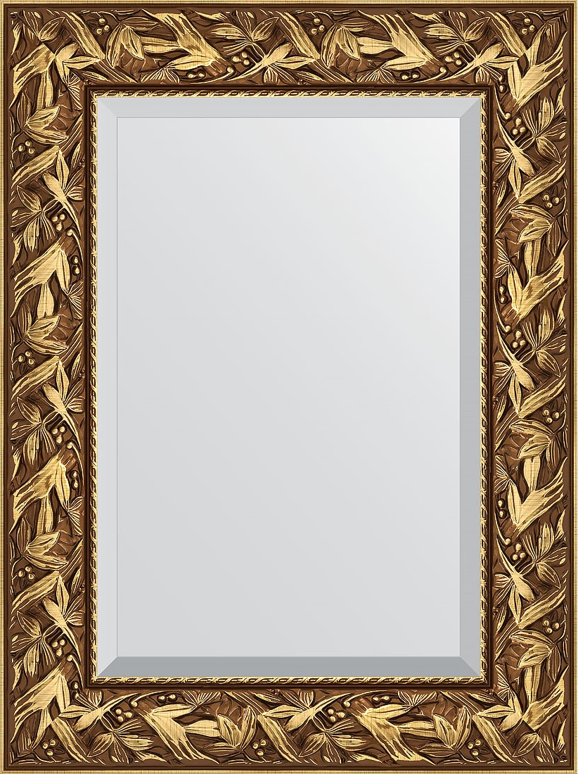 BY 3389 Зеркало с фацетом в багетной раме - византия золото 99 mm EVOFORM Exclusive