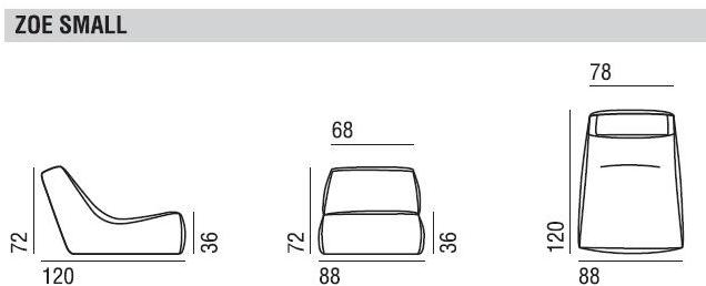 Verzelloni Садовое кресло из ткани Zoe sun-id-1479756 - Вид №5
