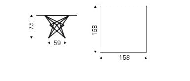 Керамический квадратный стол Cattelan italia GORDON KERAMIK ARCH-00043461 - Вид №1