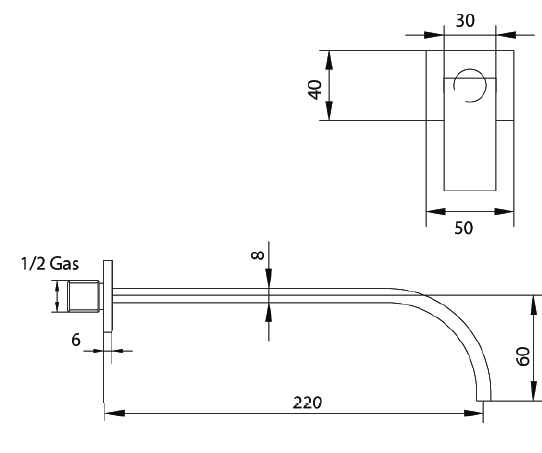 633820SN00 Излив Bandini Ice Cube 2 Santreyd  - Вид №1
