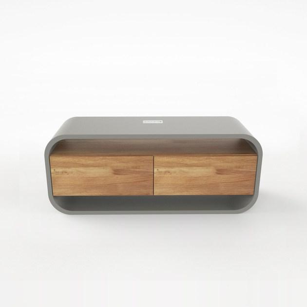 CO33 Тумба под ТВ с ящиками из бетона и дуба Opus O120sh - Вид №7