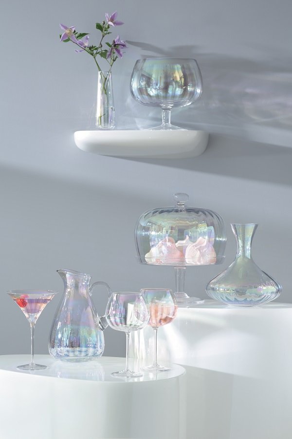 Набор из 2 круглых бокалов 650 мл Pearl LSA INTERNATIONAL PEARL 00-3863255 Прозрачный;розовый - Вид №1