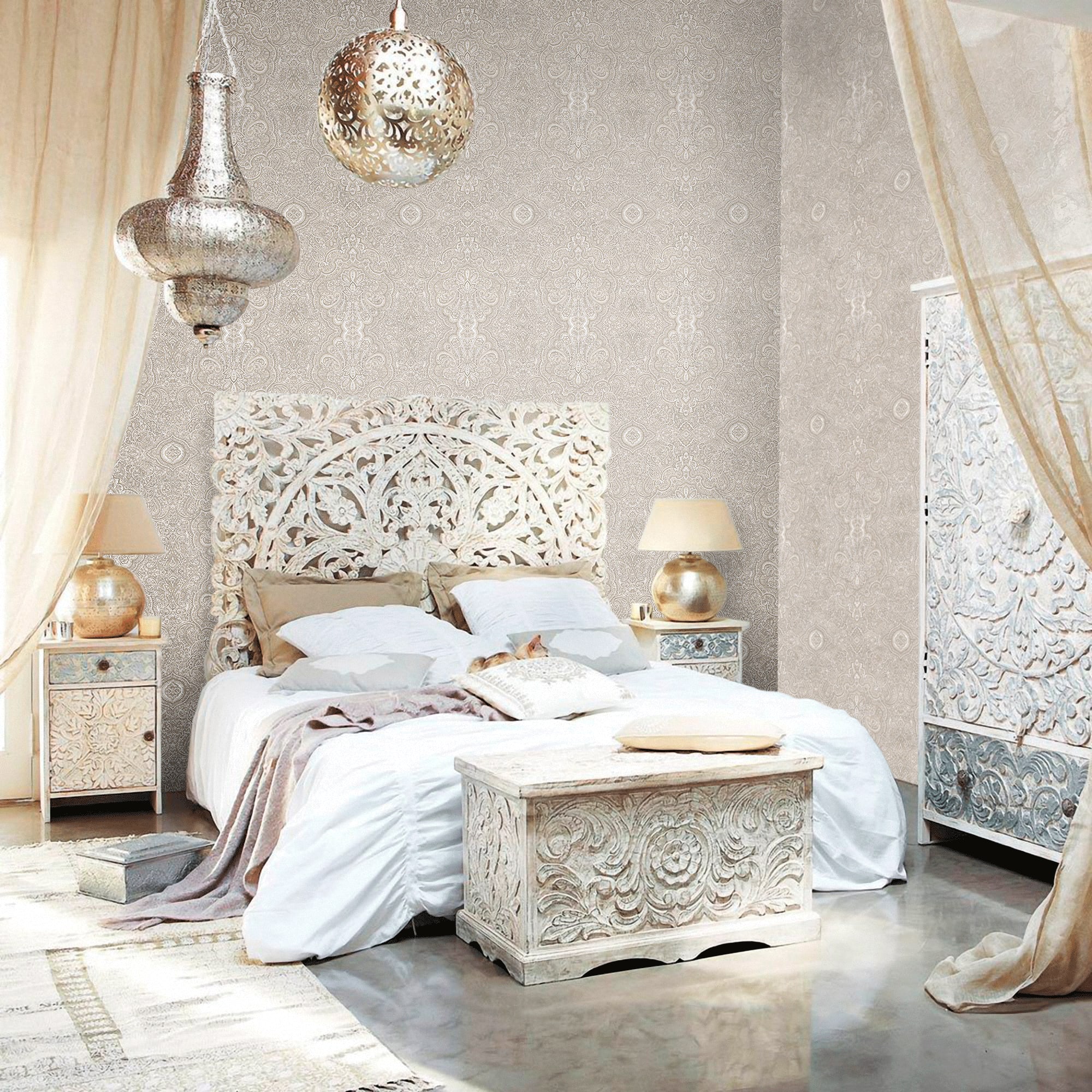 83211702 Обои флизелиновые Erismann бежевые 1.06 м 60050-02 Neochic Santreyd - Вид №2