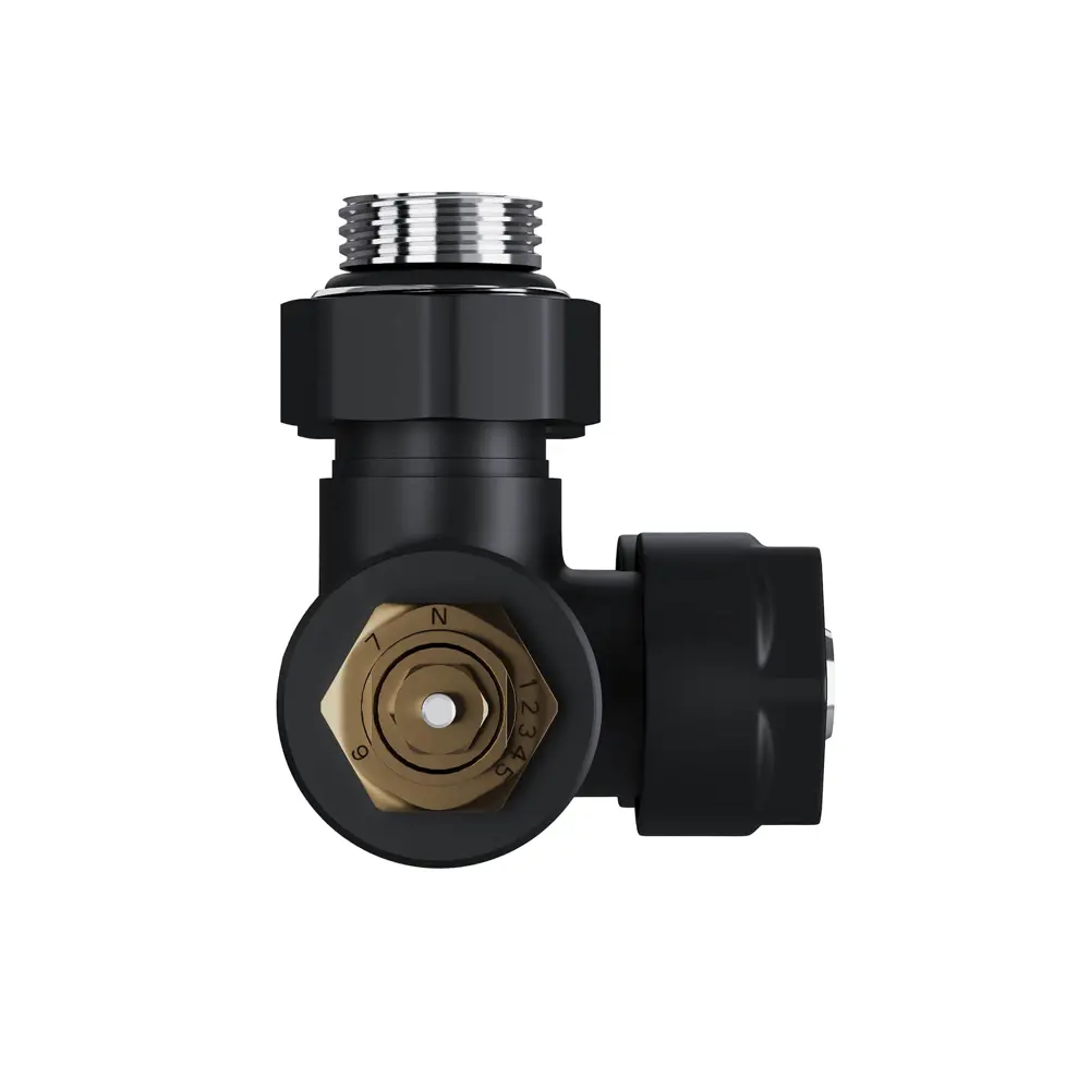 Узел нижнего подключения термостатический угловой Royal Thermo Design Pro 1/2" латунь цвет черный STLM-2177473 - Вид №3