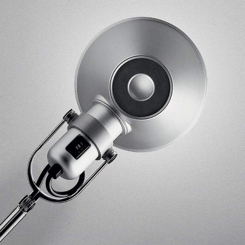 Настольная лампа 73х69 см оранжевая бежевая Micro A011900 ARTEMIDE  00-3883004 Серебро  - Вид №5