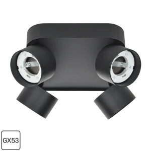 Спот поворотный IEK 4044 4 лампы GX53 6 м² цвет черный