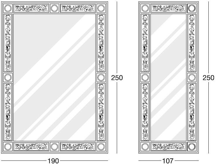 Longhi Зеркало прямоугольное с рамой Loveluxe Y 320 - Вид №2