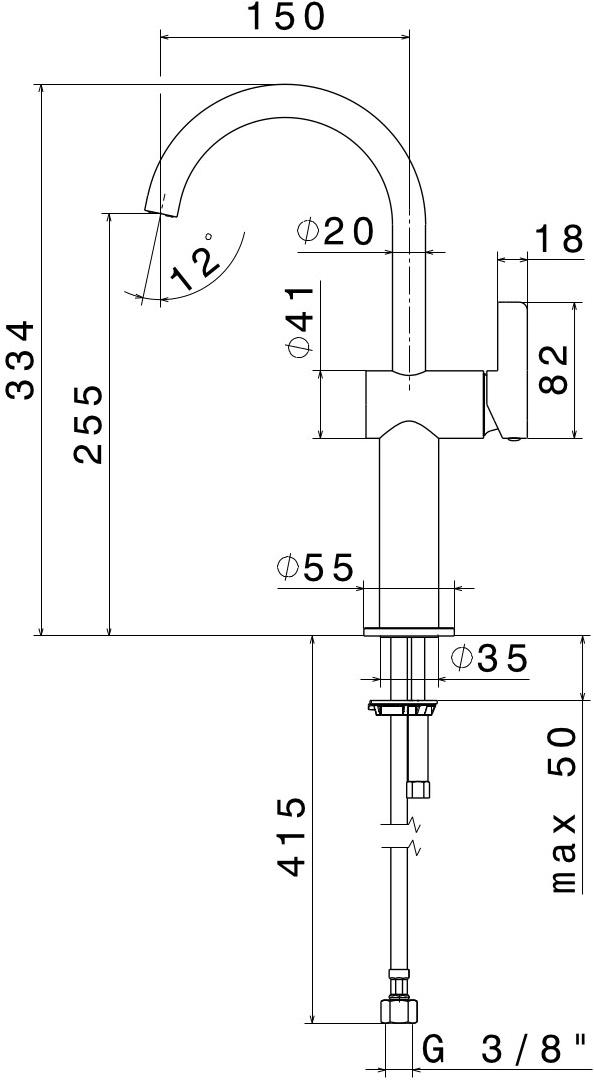 newform Смеситель для раковины, однорычажный, сливной Blink chic sun-id-1513622 - Вид №6