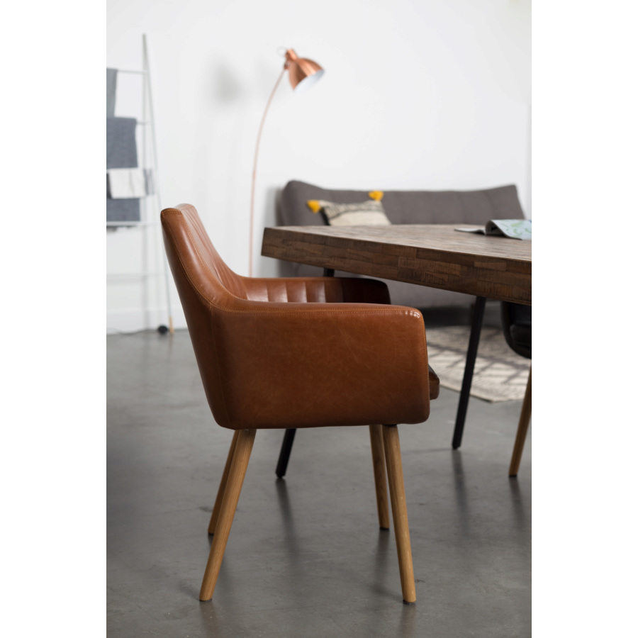 Кресло Pike коричневое White Label Living 1100283 - Вид №2