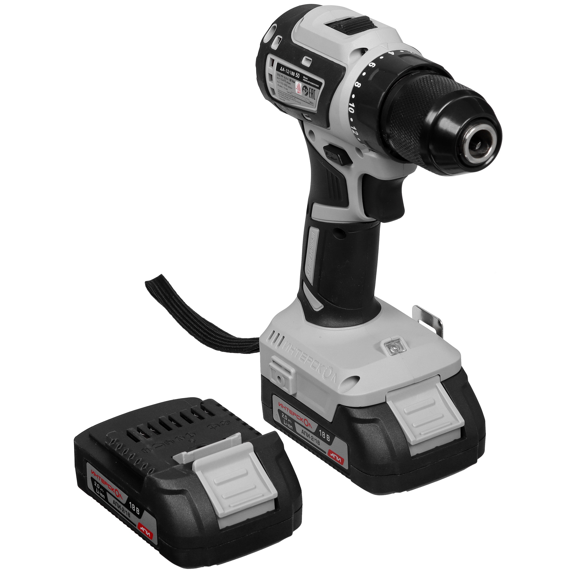 Дрель-шуруповерт Интерскол ДА 13/18В 50 АПИ 18V 9084837 STDN-0096780 - Вид №1