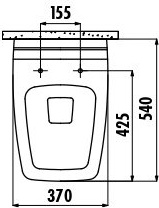BL320-00CB00E-0000 BULL Унитаз подвесной с биде Creavit Bull  - Вид №2